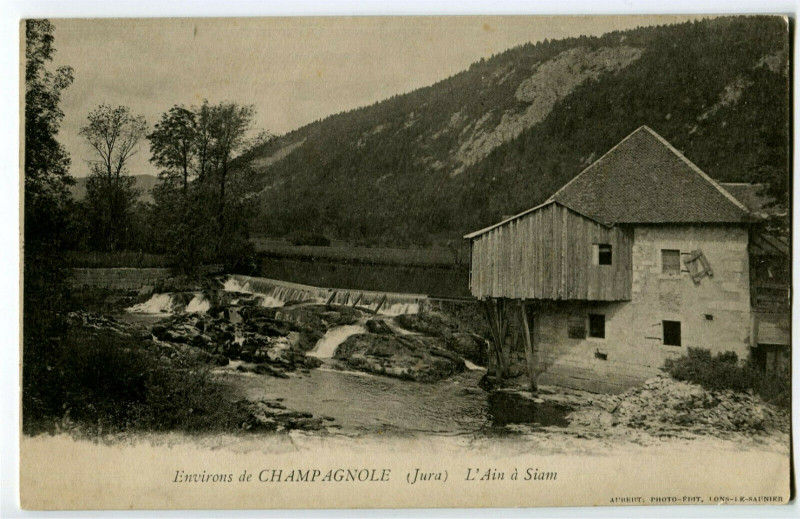 Carte postale ancienne Jura Environs de Champagnole L'Ain à Syam à Champagnole