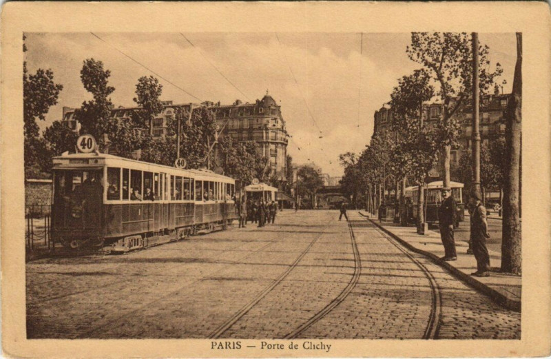Carte postale ancienne Porte de Clichy à Paris 17e