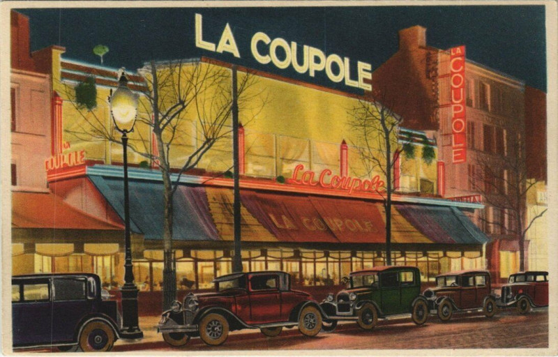 Carte postale ancienne La Coupole - Boulevard du Montparnasse à Paris 6e