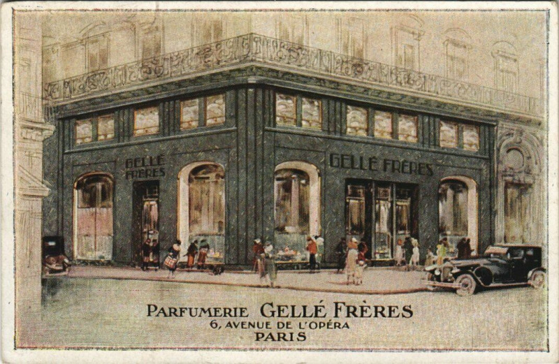 Carte postale ancienne Paris (1e) 6 Avenue de l'Opera Parfumerie Gelle Freres