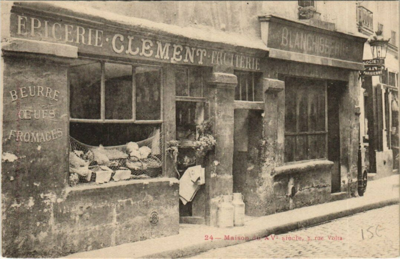 Carte postale ancienne Paris (3e) 3 Rue Volta. Maison du Xv siecle à Paris 3e