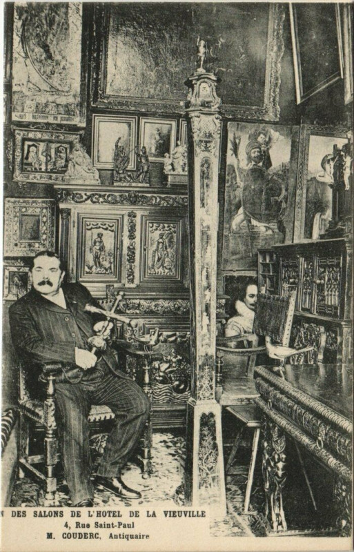 Carte postale ancienne Paris (4e) Hotel de la Veiuville 4 Rue Saint-Paul. Un des Salons à Paris 4e