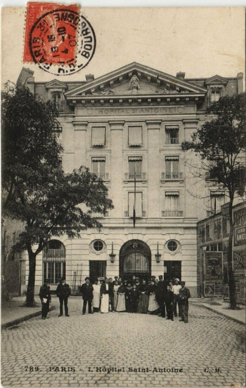 Carte postale ancienne L'Hôpital Saint-Antoine à Paris 12e