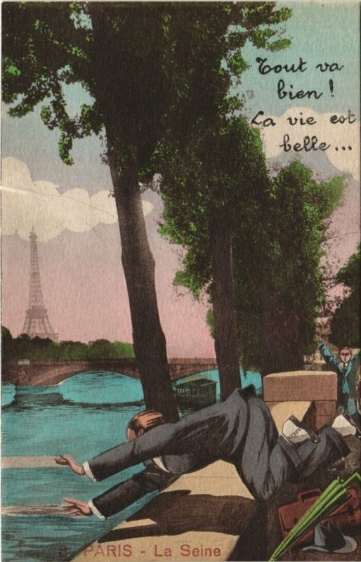 Carte postale ancienne Paris 8 La Seine à Paris