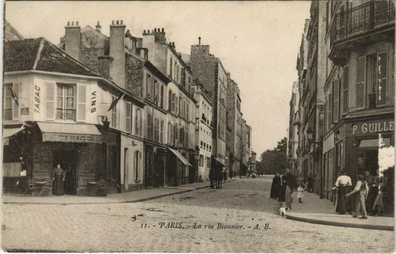 Carte postale ancienne La Rue Beaunier à Paris 14e