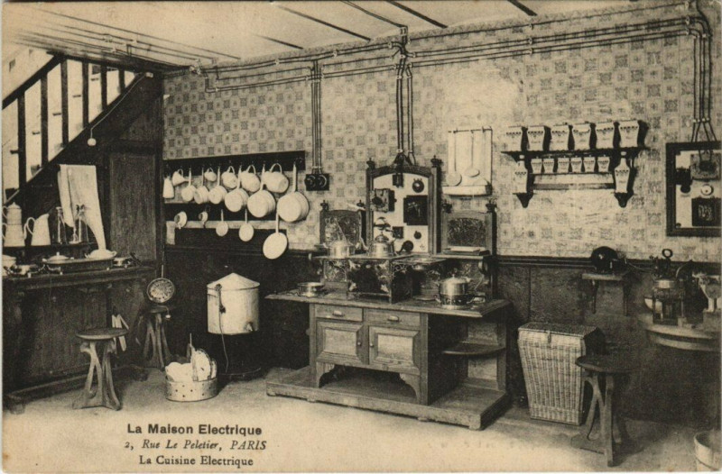 Carte postale ancienne Paris (9e) Maison Electrique. La Cuisine Electrique à Paris 9e