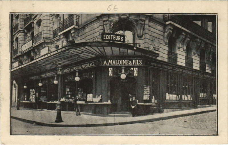 Carte postale ancienne Paris 5e 27 rue de l'Ecole de Medecine A. Maloine et Fils à Paris 5e
