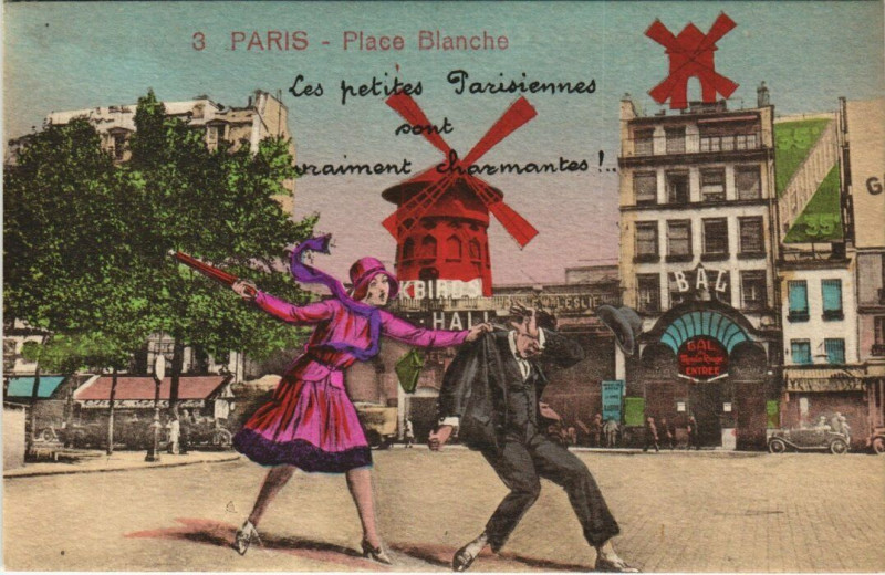 Carte postale ancienne Paris 9e Place Blanche à Paris 9e