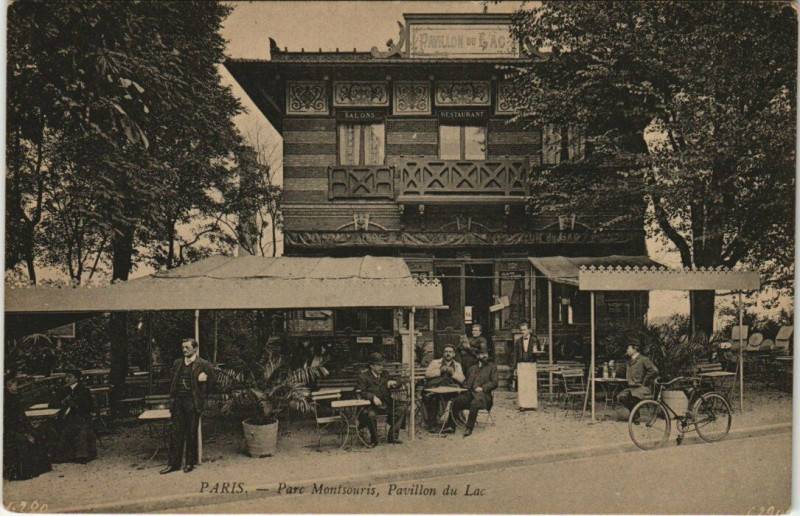Carte postale ancienne Paris 14e Parc Montsouris Pavillon du Lac à Paris 14e