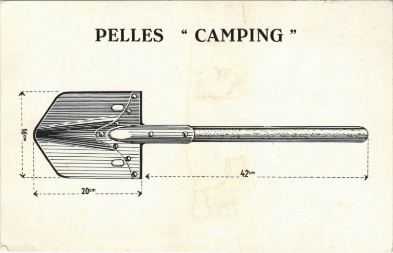 Carte postale ancienne Paris 9e Pelles Camping Gequipment 13 Rue Lafitte à Paris 9e