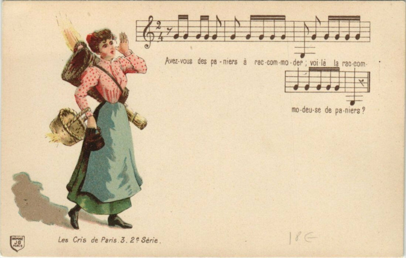 Carte postale ancienne Les Cris de Paris 3 2e Serie