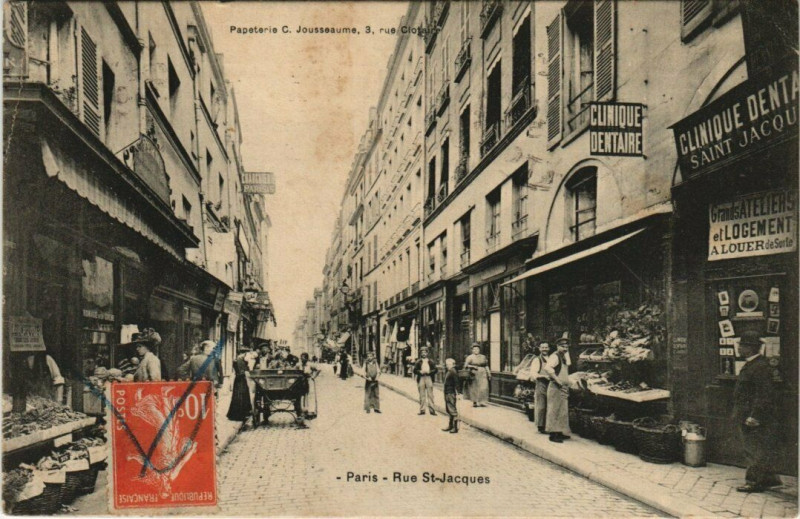 Carte postale ancienne Paris 5e Rue Saint-Jacques à Paris 5e