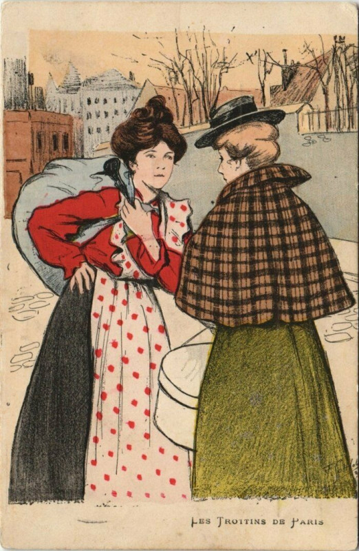 Carte postale ancienne Les Trottins de Paris