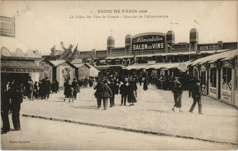 Carte postale ancienne Foire de Paris 1926 - Les Salon des Vins de France à Paris 15e