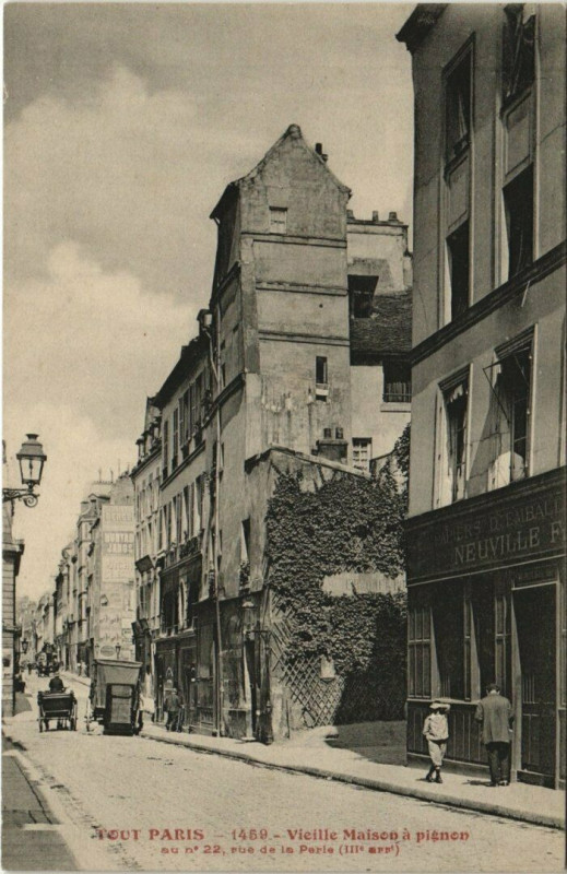 Carte postale ancienne Tout Paris (3e) 1459 Vieille Maison a pignon à Paris 3e