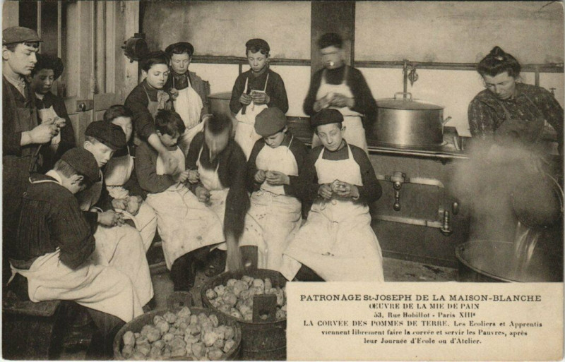 Carte postale ancienne Paris (13e) 53 Rue Bobillot. Patronage Saint-Joseph à Paris 13e