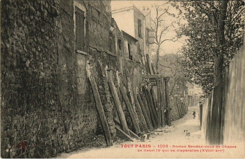 Carte postale ancienne Ancien Rendez-vous de chasse de Henri IV qui va disparaître à Paris 18e
