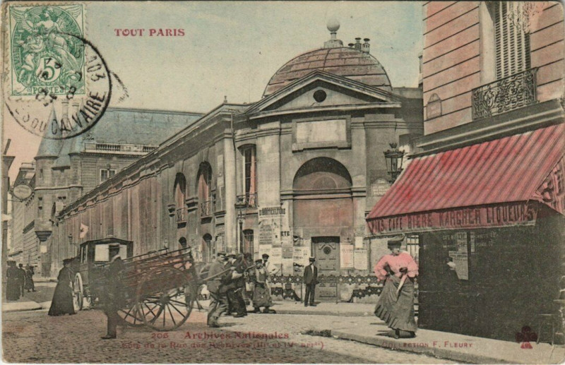 Carte postale ancienne Tout Paris (4e) 205 Archives Nationales Colorise à Paris 4e