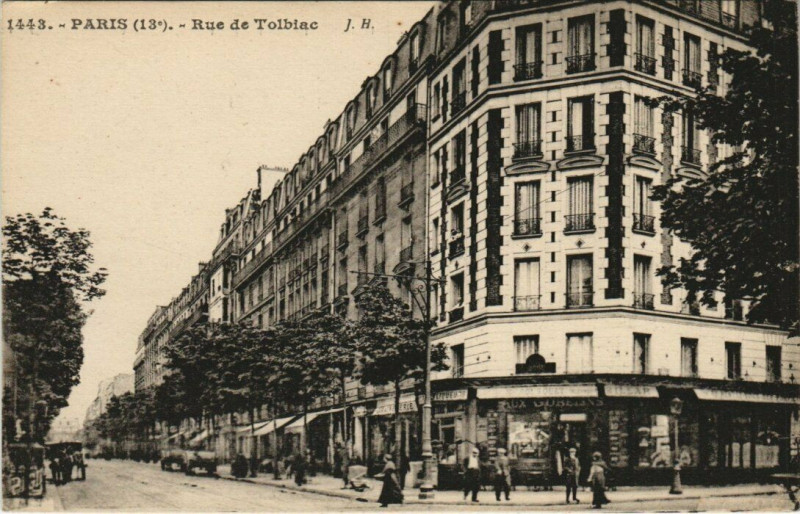 Carte postale ancienne Paris (13e) Rue de Tolbiac à Paris 13e