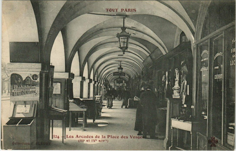 Carte postale ancienne Tout Paris (4e) Les Arcades de la Place des Vosges à Paris 4e