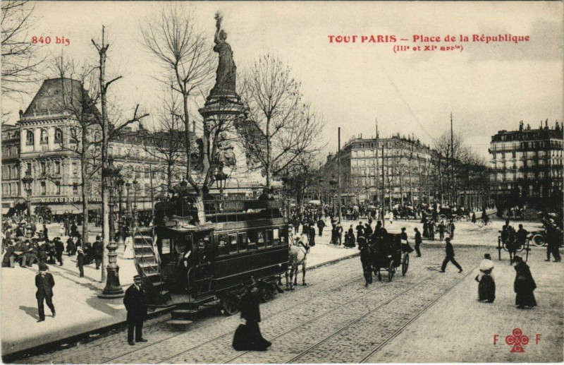 Carte postale ancienne Tout Paris (3e) 840 bis. Place de la Republique à Paris 3e