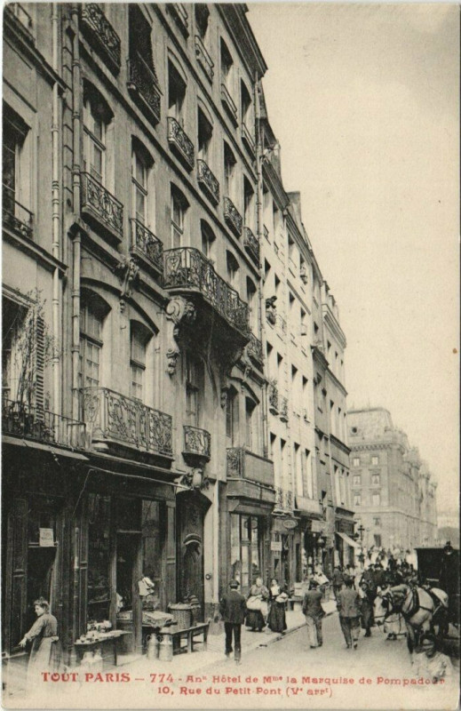 Carte postale ancienne Tout Paris (5e) 774 Ann Hotel de Mme la Marquise de Pompadour à Paris 5e