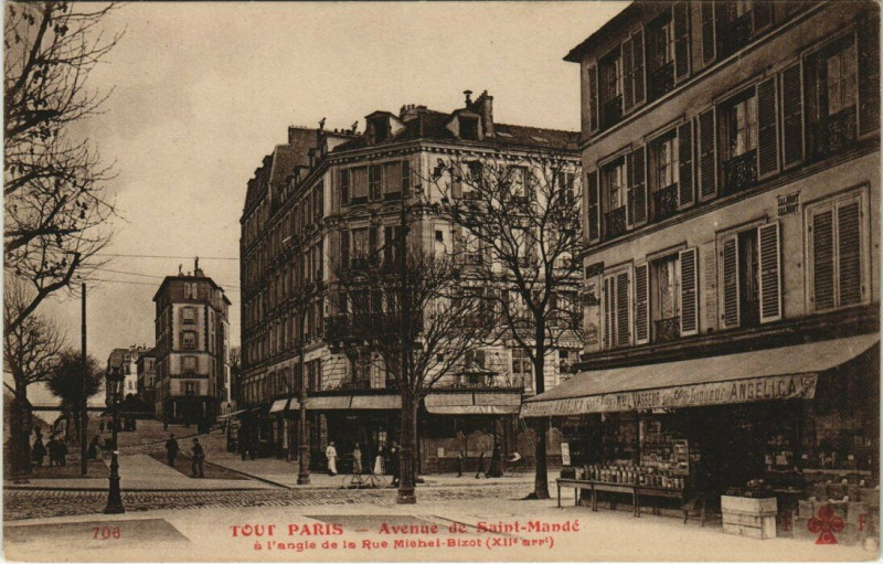 Carte postale ancienne Tout Paris (12e) 706 Avenue de Saint-Mande à Paris 12e