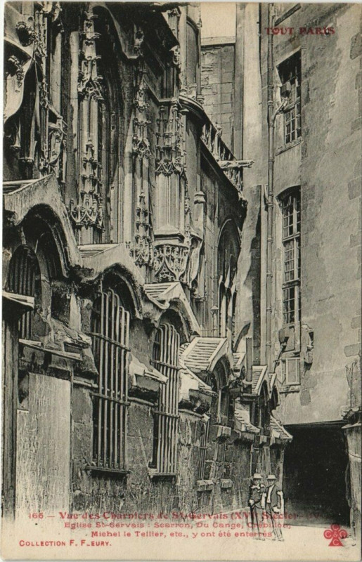 Carte postale ancienne Tout Paris (4e) 166 Vue des Charniers de Saint-Gervais à Paris 4e