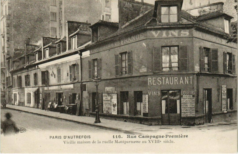 Carte postale ancienne Paris (13e) Rue Champagne-Premiere. Vieille Maison à Paris 13e