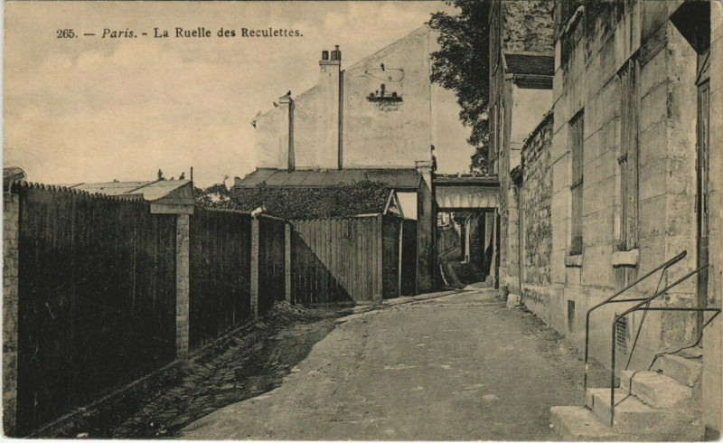 Carte postale ancienne Paris (13e) La Ruelle des Reculettes à Paris 13e