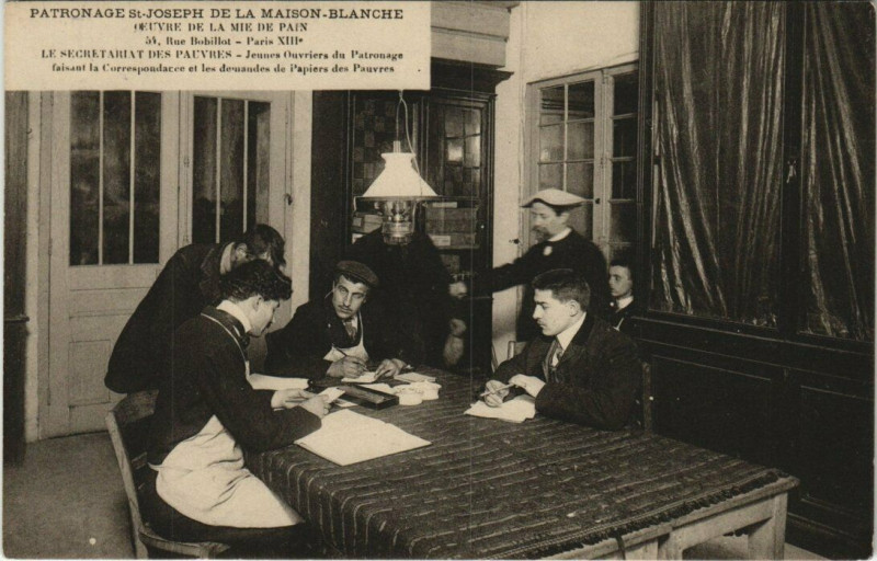 Carte postale ancienne Paris (13e) 54 Rue Bobillot. Patronage Saint-Joseph à Paris 13e