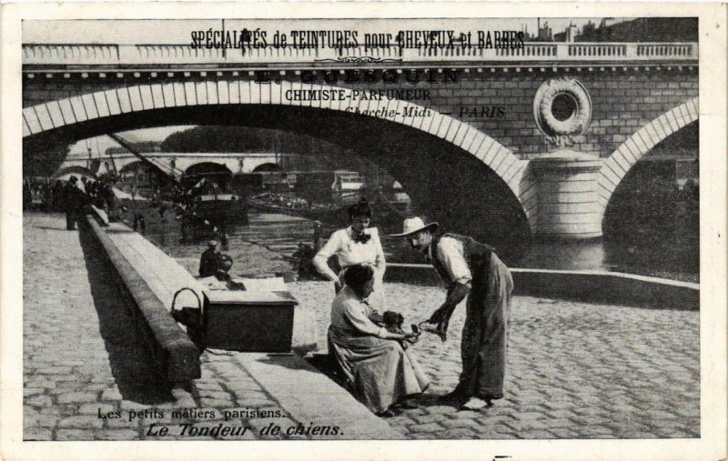 Carte postale ancienne Le Tondeur de chiens à Paris