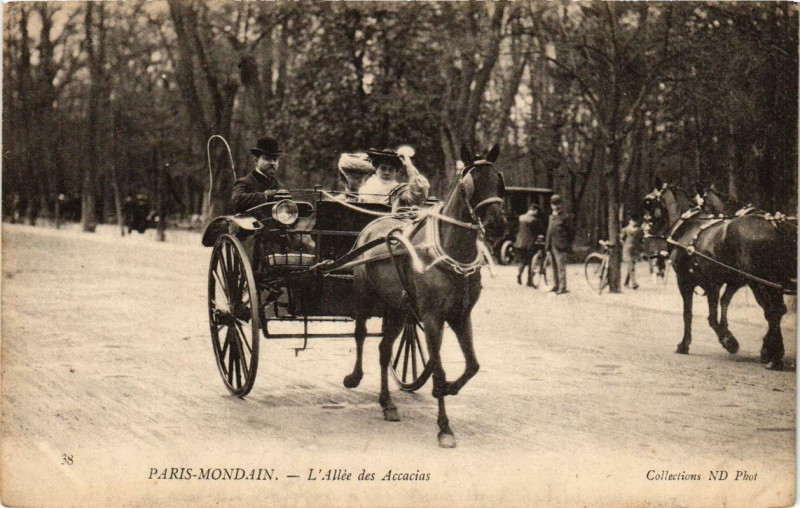 Carte postale ancienne L'Allée des Accacias à Paris 16e