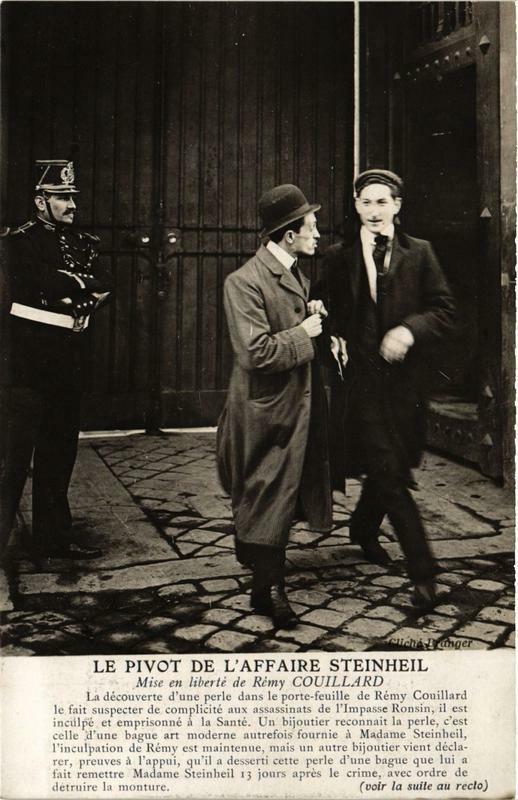 Carte postale ancienne Le pivot de Affaire Steinheil - Mise en liberté de Rémy Couillard à Paris 13e