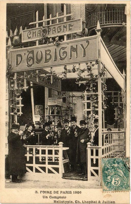 Carte postale ancienne Foire de Paris 1906 - Un Comptoir à Paris 8e