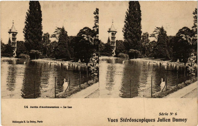 Carte postale ancienne Jardin d'Acclimatation - Le Lac à Paris 16e