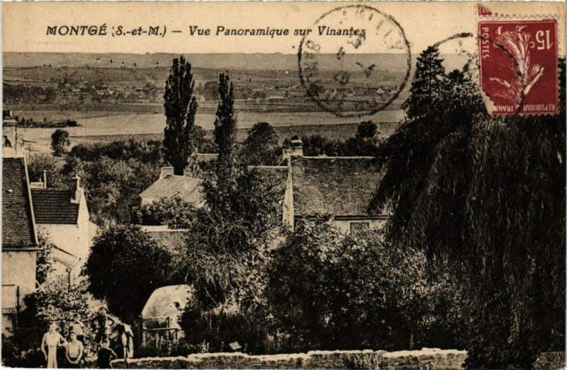 Carte postale ancienne Montge - Vue Panoramique sur Vinantes à Vinantes