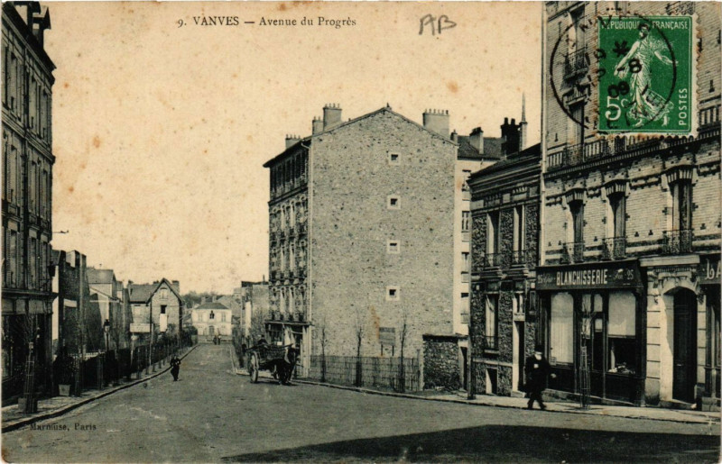 Carte postale ancienne Vanves - Avenue du Progrés à Vanves