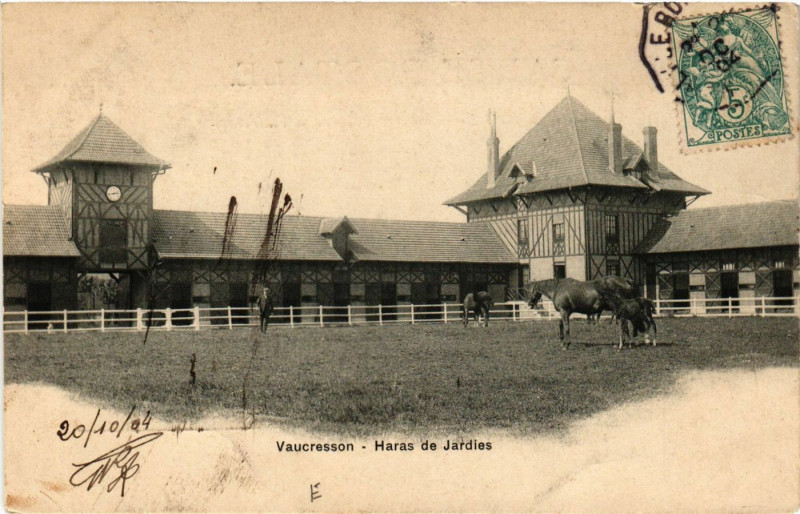 Carte postale ancienne Vaucresson - Haras de Jardines à Vaucresson