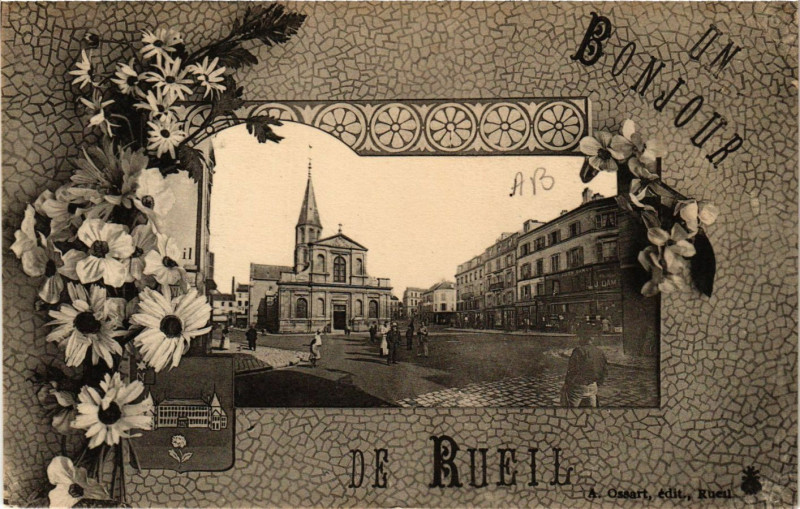 Carte postale ancienne Un Bonjour de Rueil