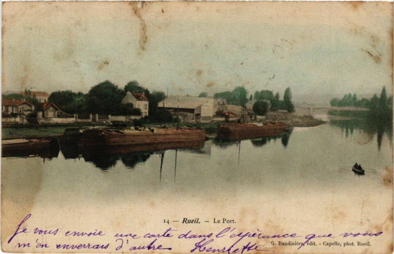 Carte postale ancienne Rueil - Le Port