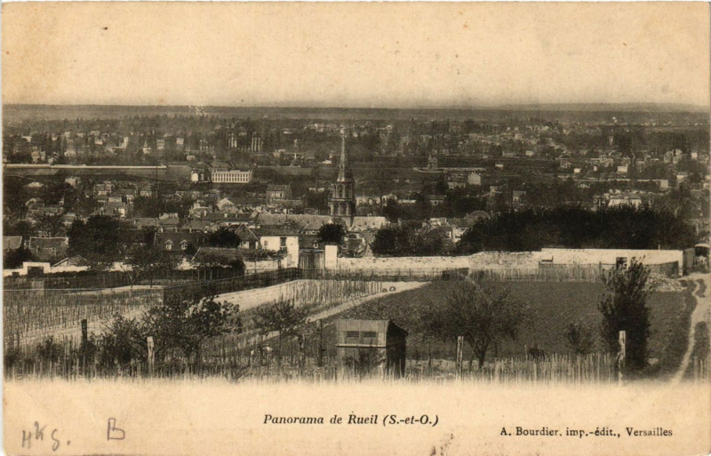 Carte postale ancienne Panorama de Rueil