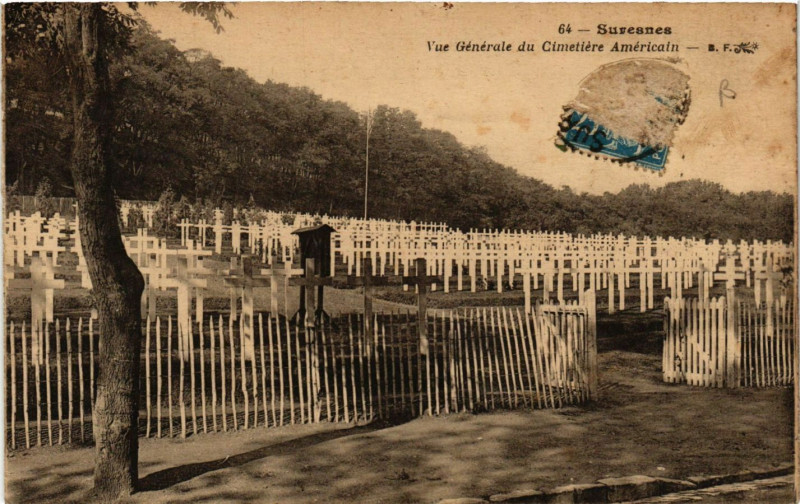 Carte postale ancienne Suresnes - Vue Générale du Cimetiere Américain à Suresnes