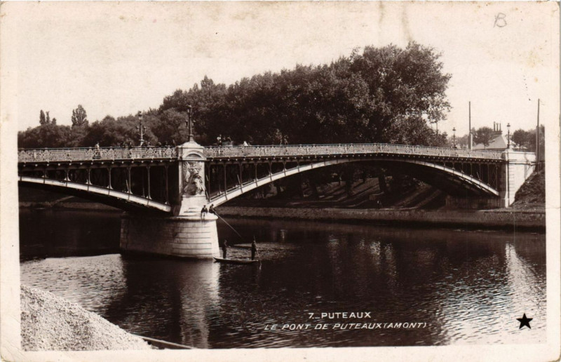 Carte postale ancienne Puteaux - Le Pont de Puteaux à Puteaux
