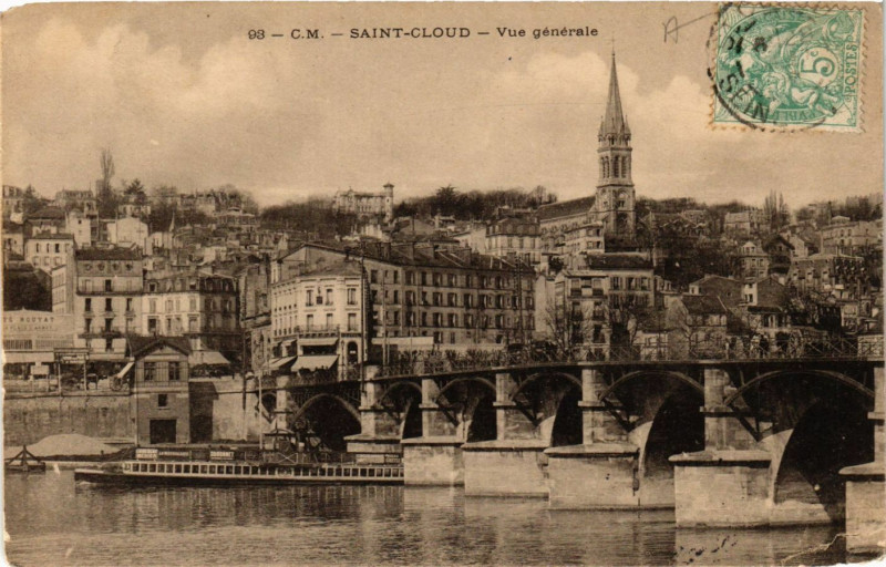 Carte postale ancienne Saint-Cloud - Vue générale à Saint-Cloud