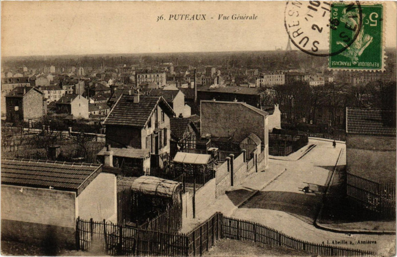 Carte postale ancienne Puteaux - Vue Générale à Puteaux