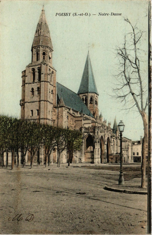 Carte postale ancienne Poissy - Notre Dame