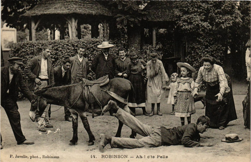 Carte postale ancienne Robinson - Ah ! e'te Pelle