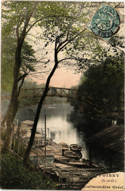 Carte postale ancienne Poissy - Embarcadére Orécl