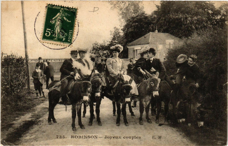 Carte postale ancienne Robinson - Joyeux couples